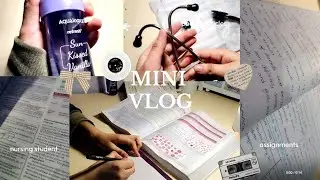 Mini study vlog, NURSING STUDENT 💉, pocket articles 🩺