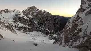 Turska gora skozi Turski zleb pozimi