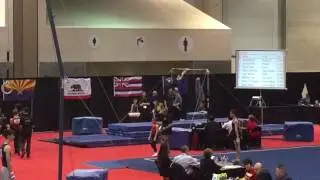 2017 Tristan Tebbets on Horizontal Bar at Regional Meet in Reno