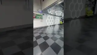 Лучшие полы и освещение для гаражей #garagestyle #garageflooring #satisfying #hexagonlighting #ga...