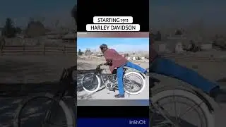 STARTING A 1911 HARLEY DAVIDSON #harleydavidson #oldbike #shorts #auto_car