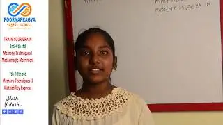 Versatile Vedika - shows  what she learnt at Mathability Express Workshop by Poornapragya.in