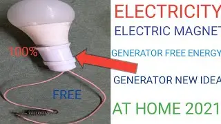 Electricity electric magnetic generator free energy generator new idea at home 2021 free