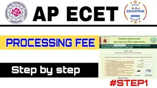 HOW TO PAY COUNCELLING PROCESSING FEE FOR AP ECET 2020 AP ECET PROCESSING FEE PROCESS