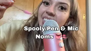ASMR| Spooly Noms, Eating my Blue Yeti (Mic Biting Mouth Sounds) 