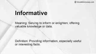 Informative Meaning
