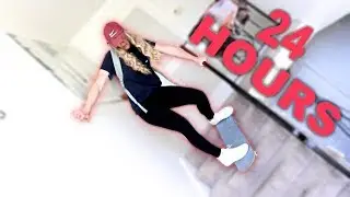 Stuck To My Skateboard For 24 HOURS!