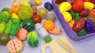 Satisfying ASMR Toy Fruits and Vegetables | Pretend PlayColorful Toy Fruits &Relaxing Cutting Sounds