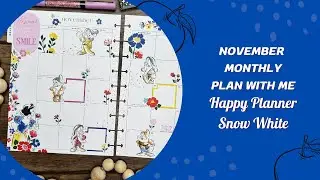 Creative Journal November Monthly Plan With Me | Happy Planner Disney Princess Snow White