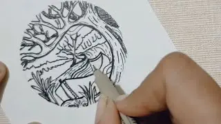 Easy Micron Pen Drawing. easy pen drawing. pen work