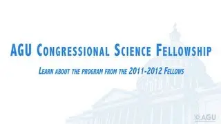 AGU Congressional Science Fellowship Interviews
