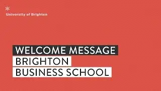 Welcome from Julie Fowlie | Deputy Head of Brighton Business School