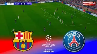 🔴Barcelona vs PSG - UEFA Champions League 25/26 | PES 21 Simulation Game