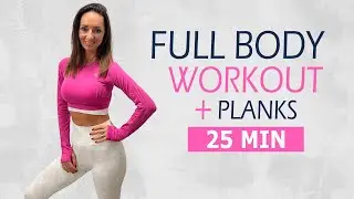 25 MIN FULL BODY mit PLANKS / Ganzkörpertraining mit Plank-Pausen | Katja Seifried
