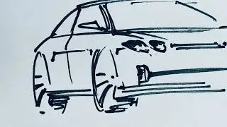 Quick expressive car sketch 