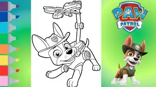 PAW PATROL Coloring Book Page | Tracker | Speed Coloring with Ohuhu Markers