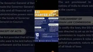 CHARTER ACT 1833#upsc #short #constitution @jugunuiasacademy