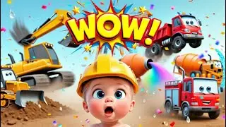 Little Builder Song 🚧 | Construction Trucks for Kids | Nursery Rhymes