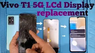 Vivo T1 5G LCD Display replacement, Vivo T1 5G combo screen change. #Display #lcd #Chrome #full body