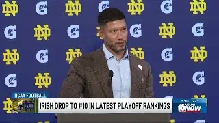 Marcus Freeman reacts to Notre Dame's drop in latest playoff rankings