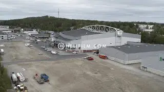 8621. Coop Arena Drone Stock Footage Video