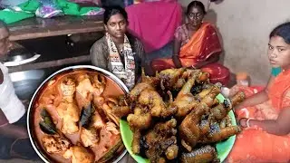 Santali style cooking tasty spare parts masala curry recipe | chicken chaat recipe