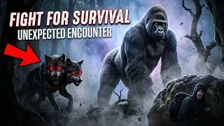 Epic Jungle Rescue Gorilla Faces Two Headed Wolf