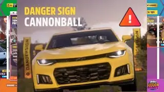 Forza Horizon 5 Weekly Challenge CANNONBALL Danger Sign / Gefahrenschild ...with Share Code