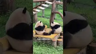 THE WORLD'S LAZIEST ANIMAL?: FACTS ABOUT PANDAS!🐼#shorts