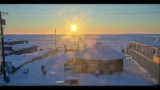 Sun Crossing the sky in Nome Alaska