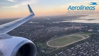 Aerolineas 737 SUNSET Approach & Landing in Aeroparque (AEP)