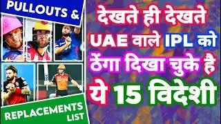 IPL 2021 - List Of 15 Pullouts Foreign Players & Replacements in UAE Part 2 | MY Cricket Production