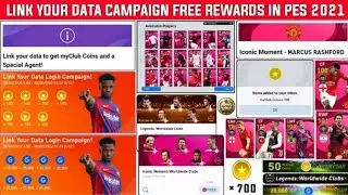 Link Your Data Login Campaign | Free Legends And Coins || Pes 2022 Mobile