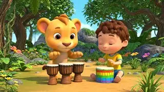 Baby Lion Missed the Jungle Music Class 🦁 | Nursery Rhymes for Kids & Baby Songs