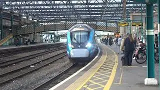 The Class 397 'Civity' TransPennine Express (Nova 2) No.397010 was arrives onto P4 at Carlisle.