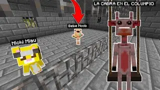 ESCAPA DE LA PRISIÓN DE LA CABRA EN EL COLUMPIO | MICHI Y BEBE NOOB VS PRISION SEGURA DE MINECRAFT