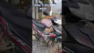 No wet hands #diy #hack#innovation #tip#technique #dry #warm #good #nice #motorcycle #bike #shorts