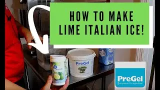Lime Italian Ice with Pregel and Lime Juice concentrates Electrofreeze B12V Batch Freezer