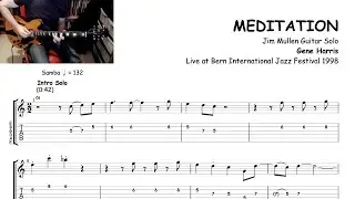 MEDITATION | Jim Mullen Jazz Guitar Solo Transcription (Gene Harris Quartet)