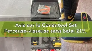 Avis sur la Conentool Set Perceuse-visseuse sans balai 21V, Perceuse &agrave; percussion avec 2x 2000mAh Ba