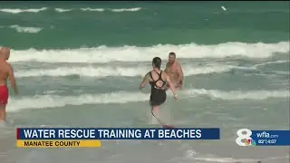 Manatee County lifeguards, firefighter paramedics join forces training for water rescues