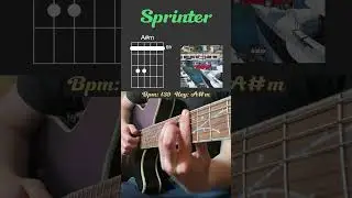 Sprinter - Dave, Central Cee | Guitar Chords | #shorts