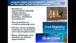C2ES Webinar Series: 9-25-13 Planning for Resilience