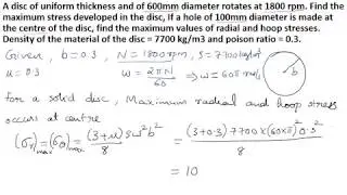 Rotating Disc Problems