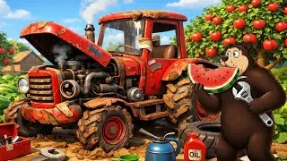 Bear Repairs an Old Tractor That Breaks Down on the Farm 🐻🔧 | Thurn Mechanic Garage