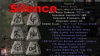 Diablo II Resurrected Rune Words - Silence (Dol Eld Hel Ist Tir Vex)