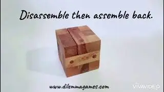 NAILS CUBE, a wooden brain teaser Interlocking puzzle solution by DILEMMA GAMES