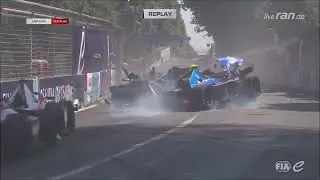 Bird, Buemi & Mortara Horror Crash | Formula E 2023 Rome Race 1
