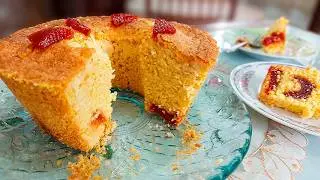 Poucos Ingredientes! Bolo de Floc&atilde;o com Goiabada que Derrete na Boca