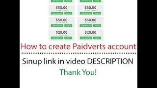 How to create Paidverts account